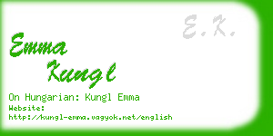 emma kungl business card